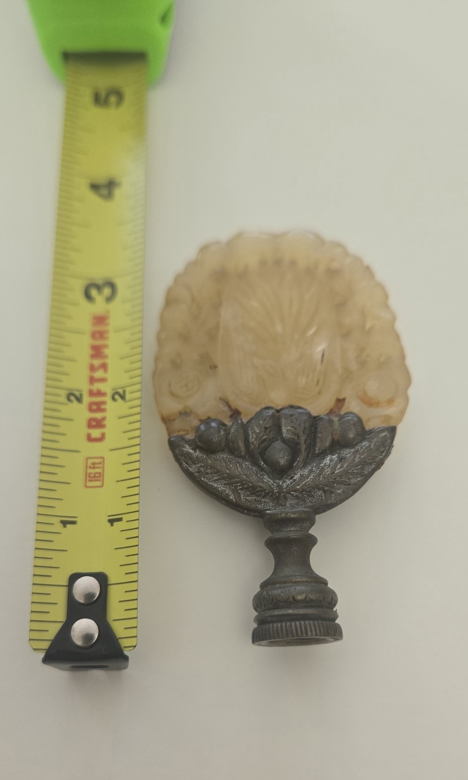 American Heartland Art Deco  Victorian-era Jade Harvest Theme Lamp Finial 