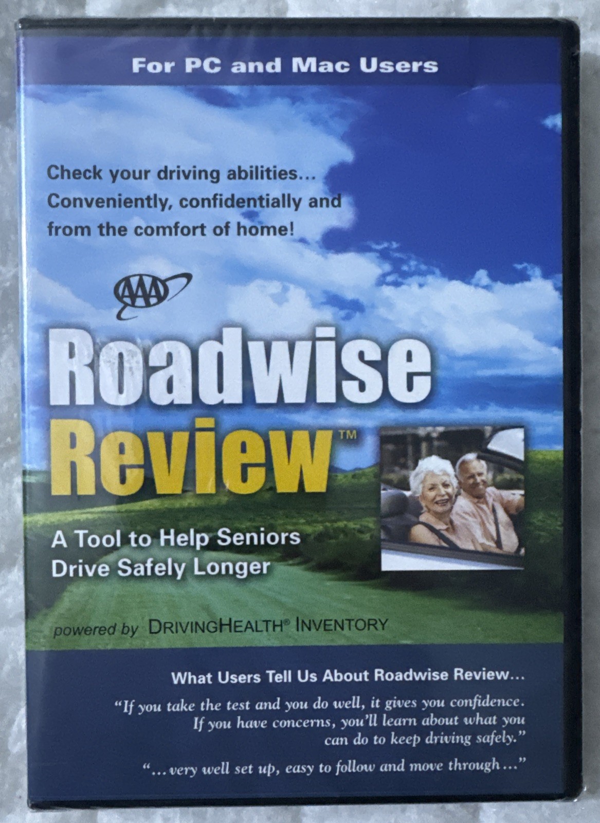 Roadwise Review A Tool to Help Seniors Drive Safely Longer CD-ROM New Sealed