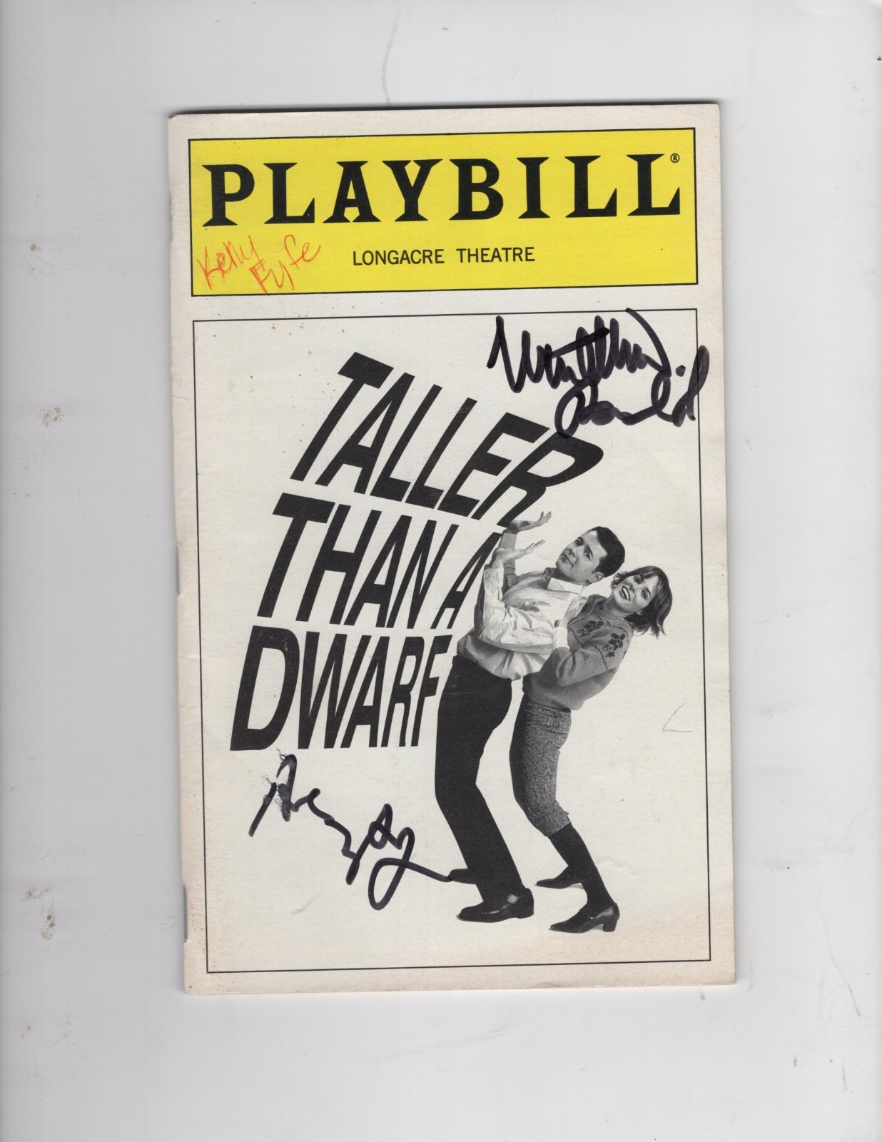 Taller Than A Dwarf  - Playbill  2000 signed by  MATTHEW BRODERICK