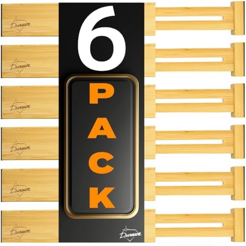 Adjustable Bamboo Drawer Dividers – SMALL SIZE, Expandable 12–16 inch – Spring 