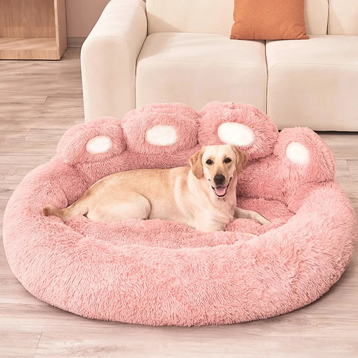 Dog Bed Winter Cat Pet Sofa Cute Bear Paw Shape Comfortable Pet Sleeping Beds