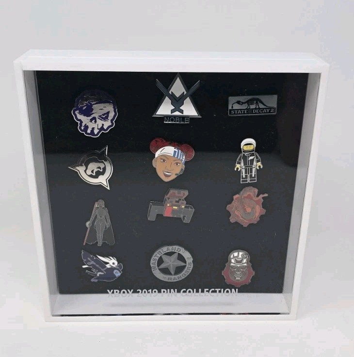 Xbox 2019 E3 Collector's Pin Collection In Hanging Display Case