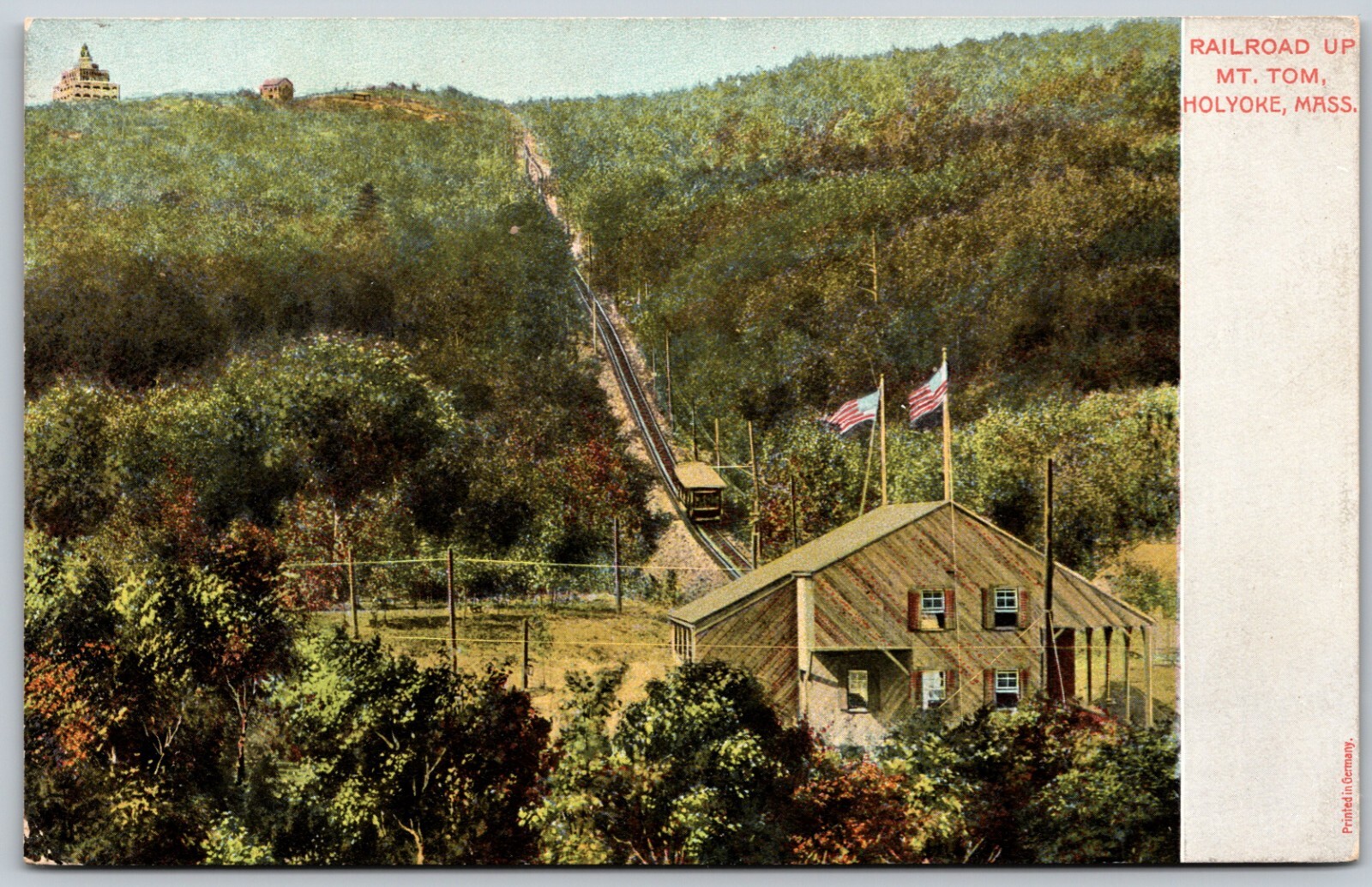 Railroad Up Mt Tom Holyoke Massachusetts ANTIQUE Postcard