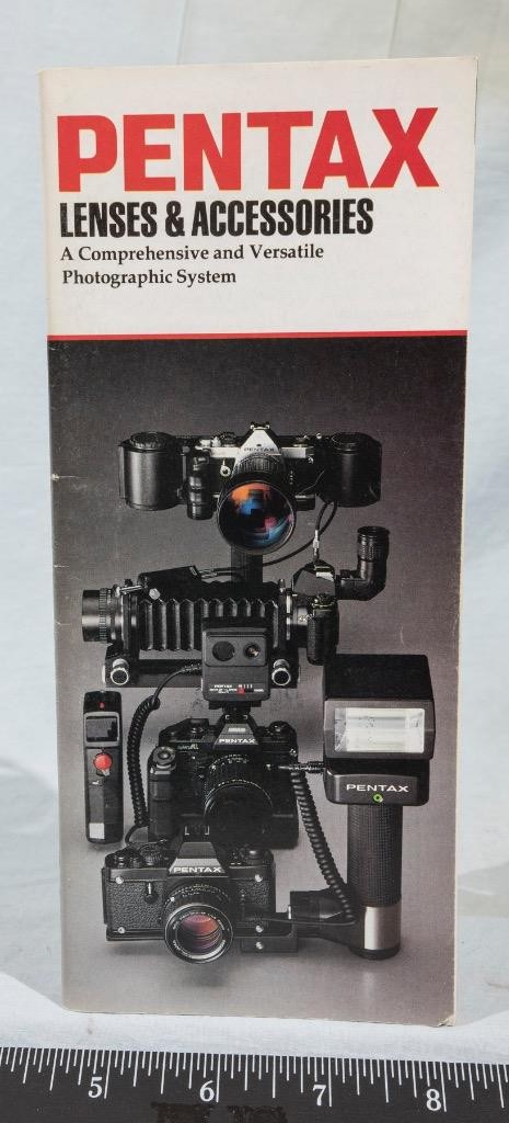 Pentax Camera Lens & Accessories Brochure / Catalog Guide 1980's 