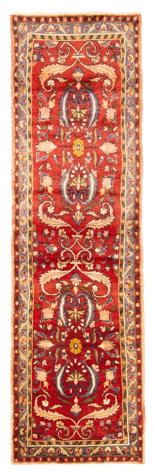 2'8" x 9'3" Vintage Hand-knotted Runner Rug Traditional Oriental Wool Carpet