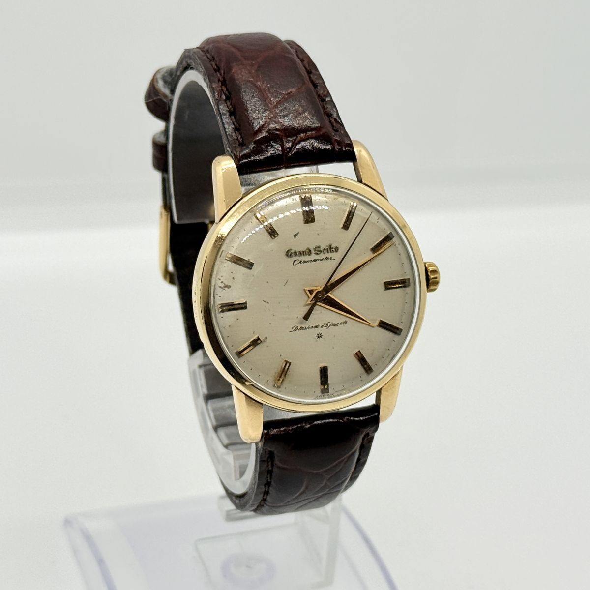SEIKO Watch Grand Seiko First Model J14070 14KGF Leather Manual Winding Auth
