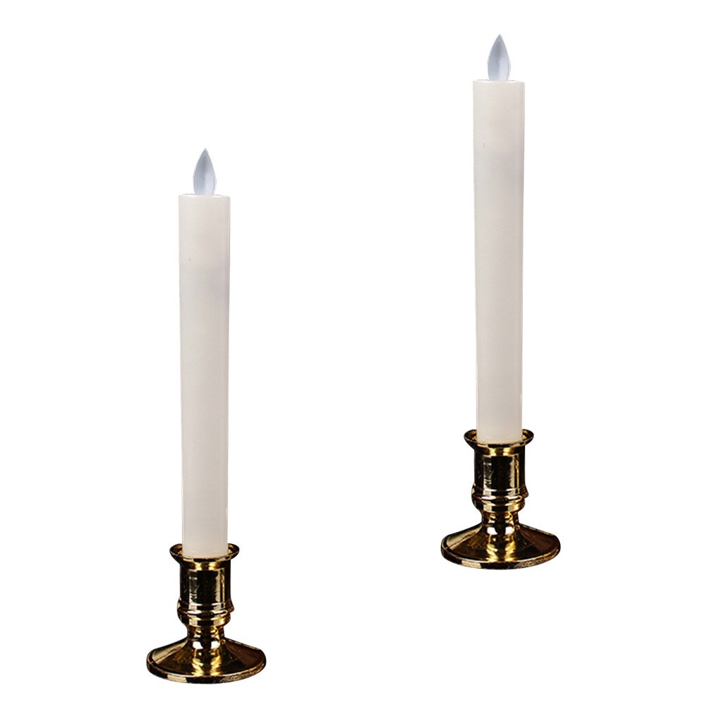 2 Pairs Simulation Led Swing Candle Electronic Light Candle Lamps For Decoration