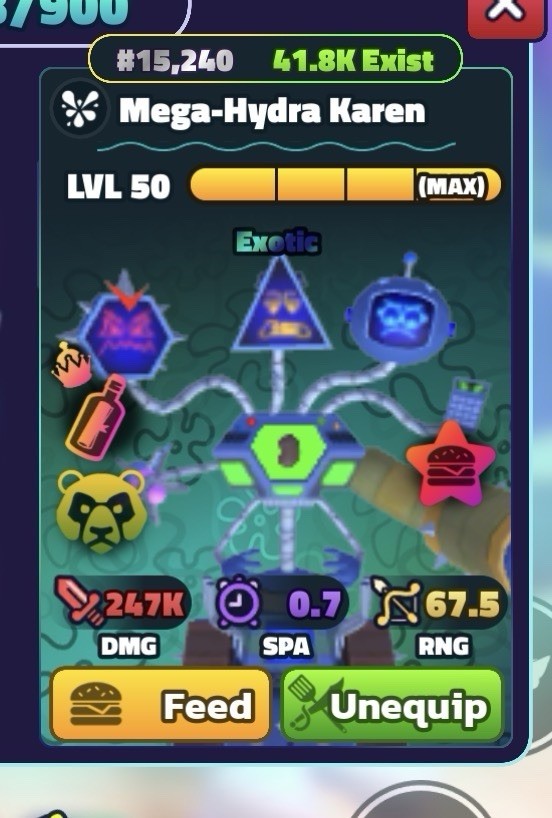 Mega-Hydra Karen Exotic LVL 50 Game Asset 15,240 Edition 247K DMG 0.7 SPA