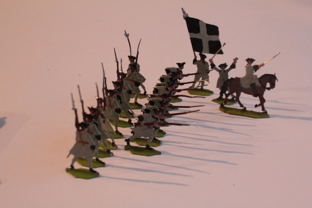 OKI 2428 Tin Flat Soldiers French Infantry Fusiliers 1760 (70760)