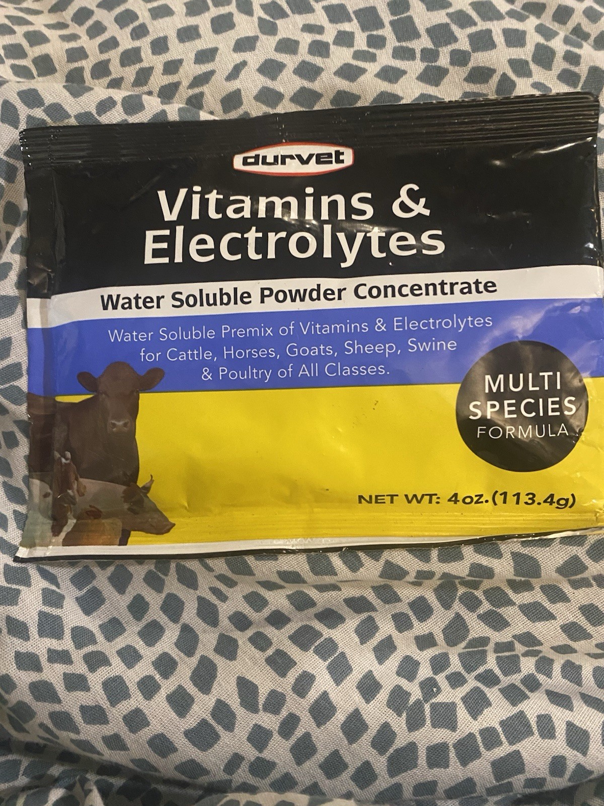 VITAMINS & ELECTROLYTES CONCENTRATE FOR LIVESTOCK & HORSES Water soluble 4oz