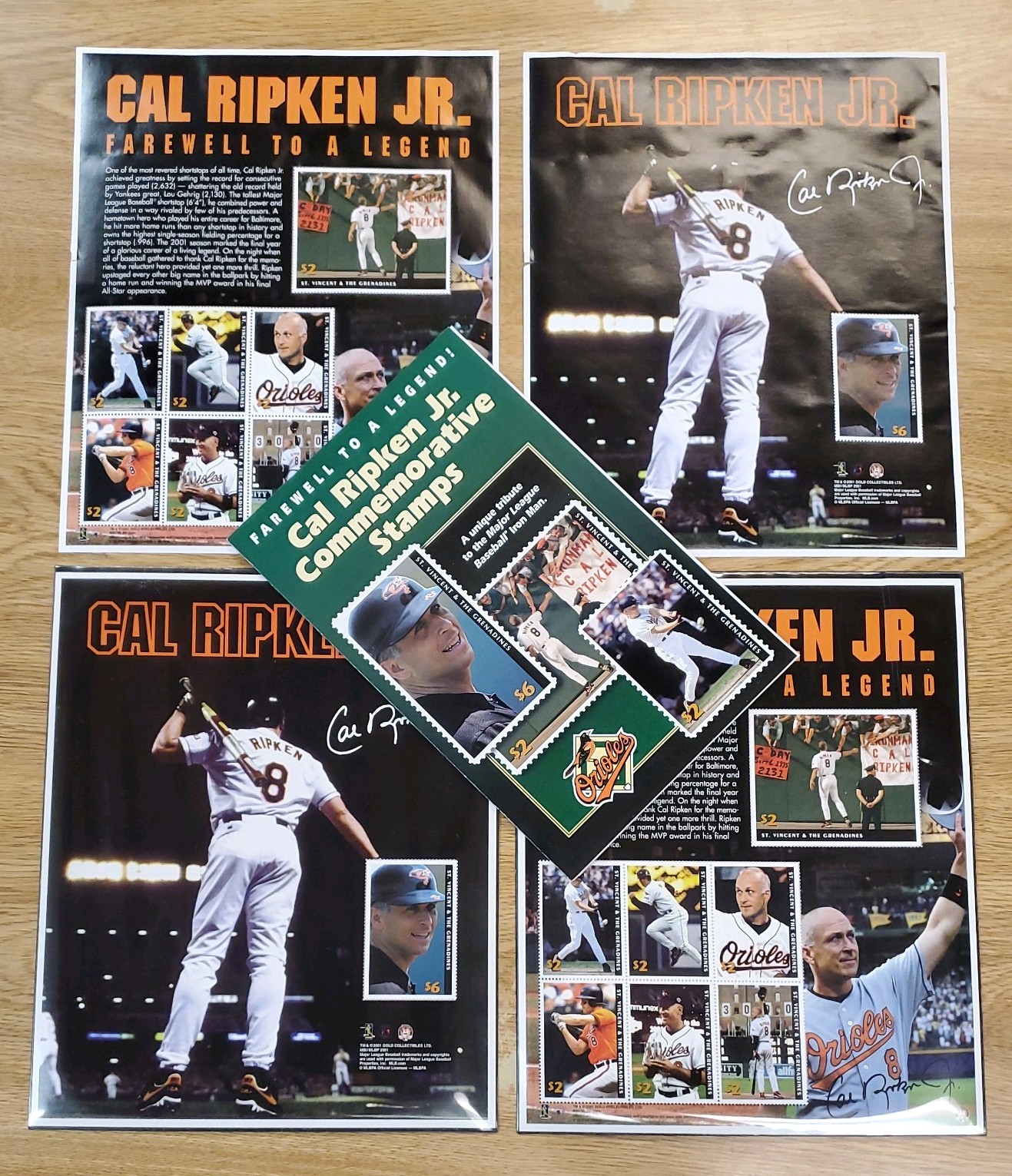 Cal Ripken Jr - San Vicente - Stamp Sheet Lot