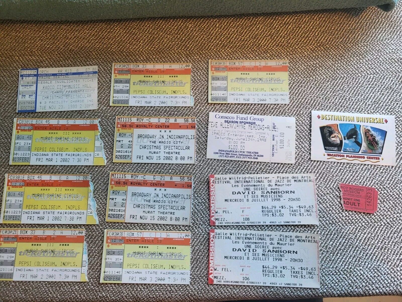 Ticket Experience Stub Lot of 14