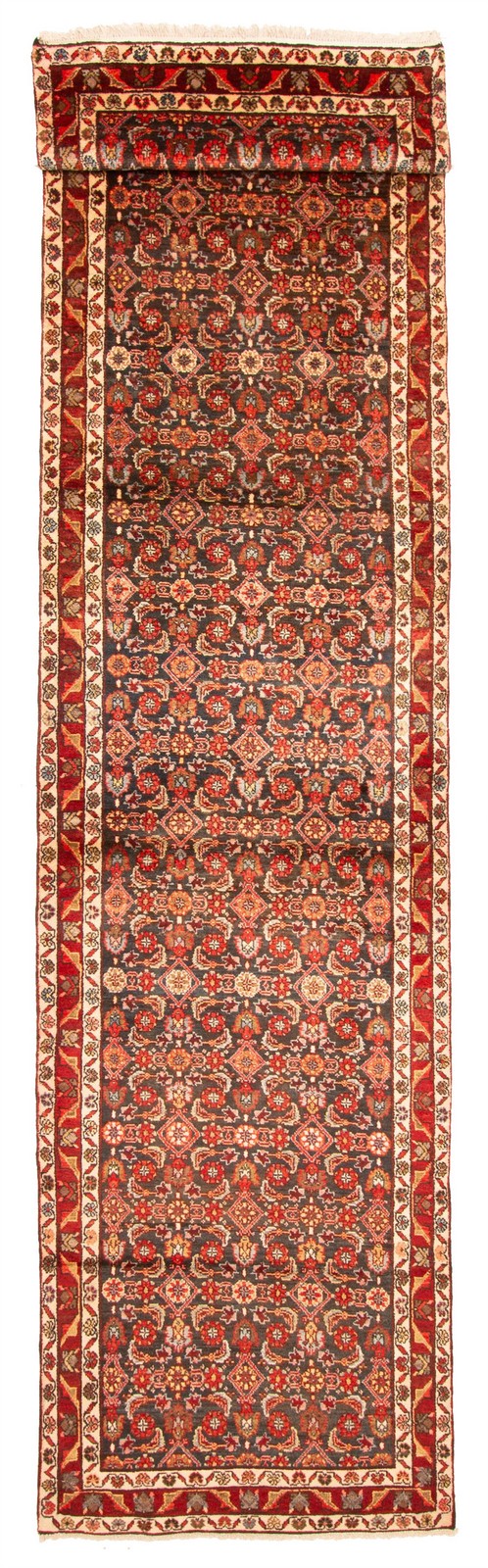3'3" x 16'7" Vintage Hand-knotted Runner Rug Traditional Oriental Wool Carpet