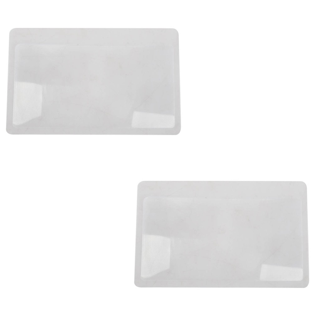 2 Pcs 3 x Magnifier Magnification Magnifying Fresnel  Credit Card Size4234