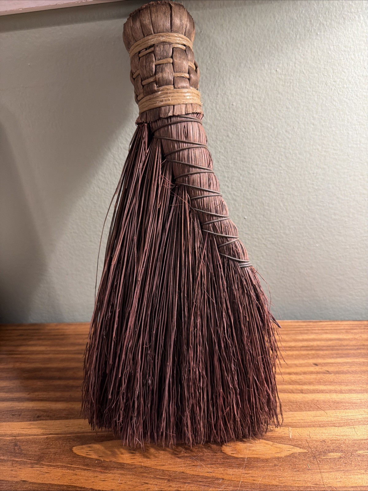 Vintage Handmade Straw Fireplace Hearth Broom Primitive Rustic Country Farmhouse