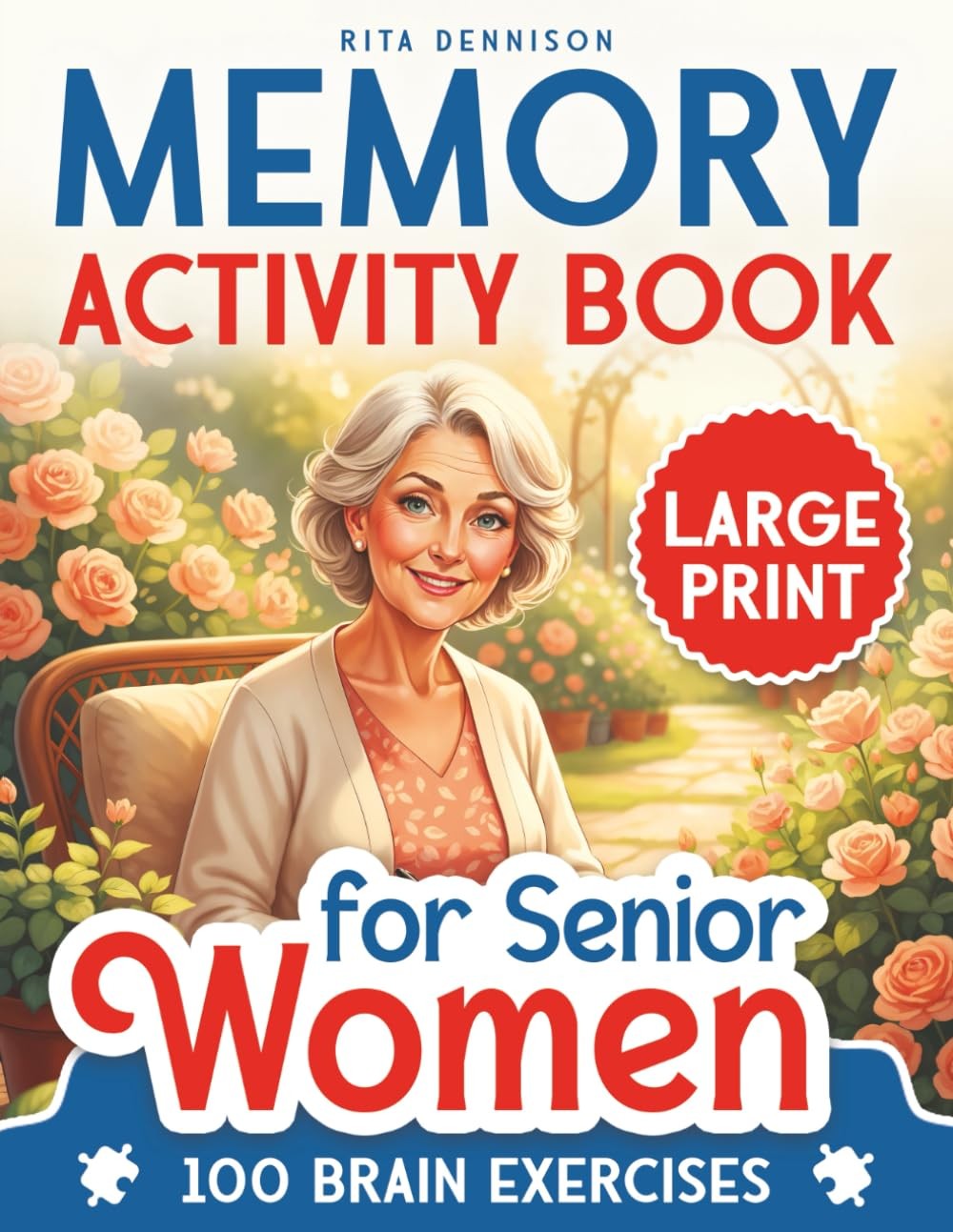 Memory Activity Book for Senior Women: Relaxing Brain Games and Puzzles in... 