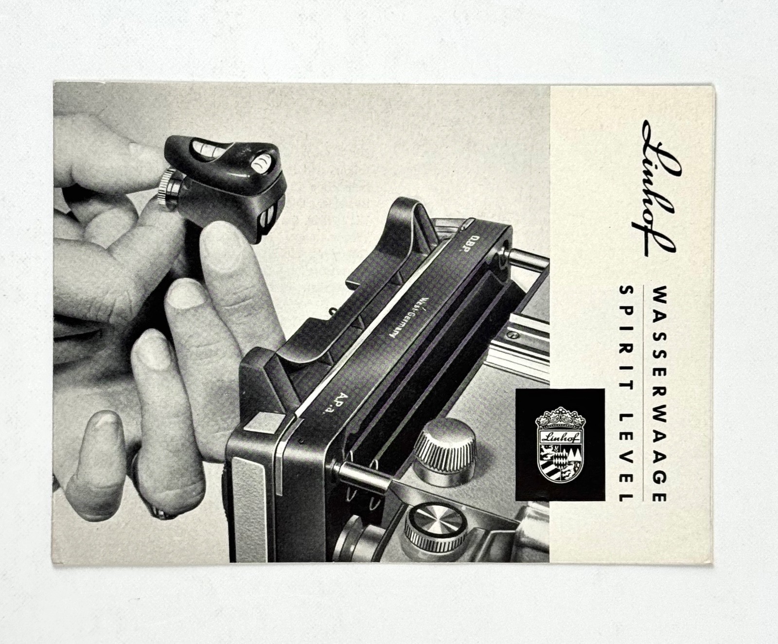 Linhof Spirit Level INSTRUCTION MANUAL USERS GUIDE / OPERATING MANUAL