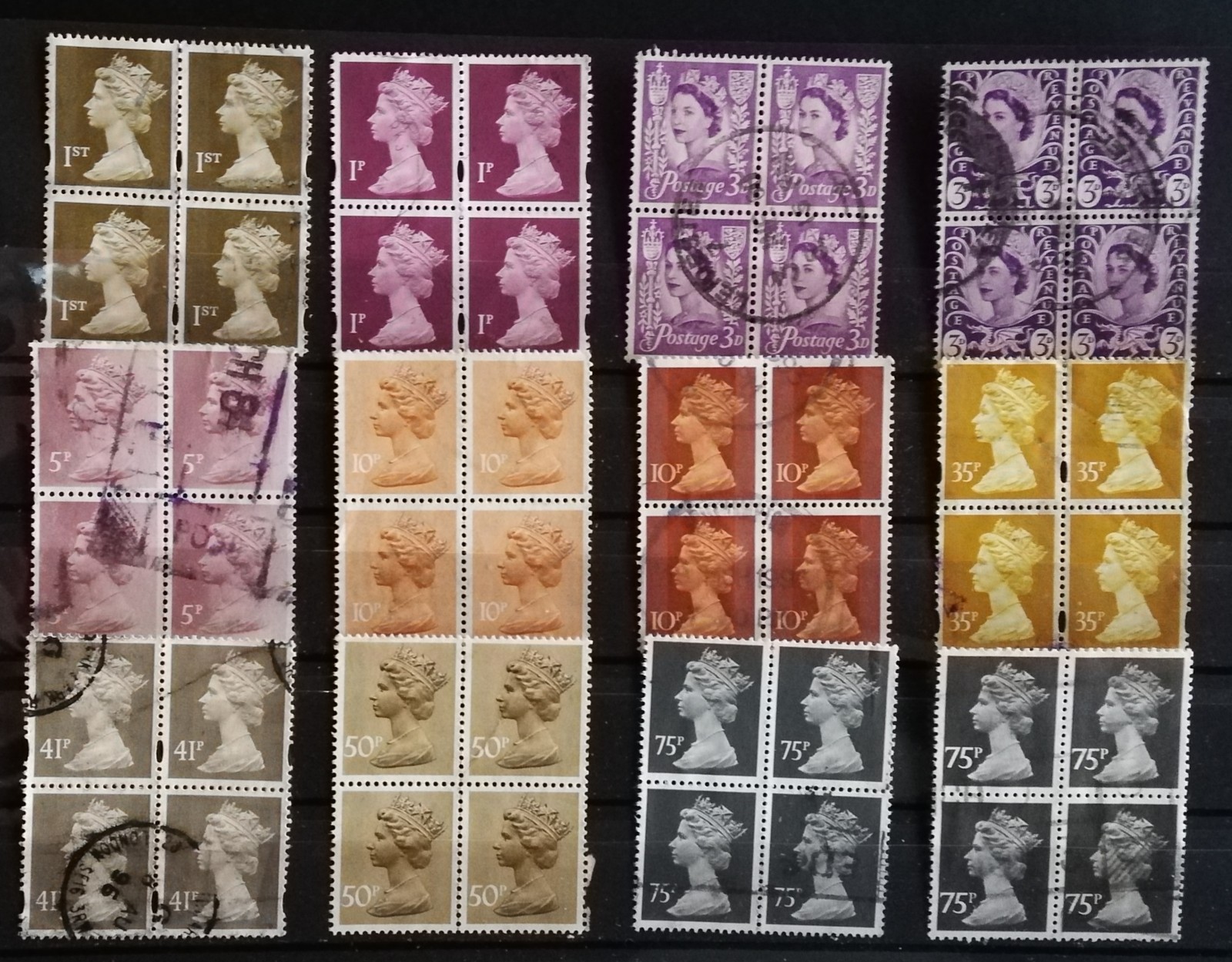 GREAT BRITAI QEII DEFINITIVES USED LOT