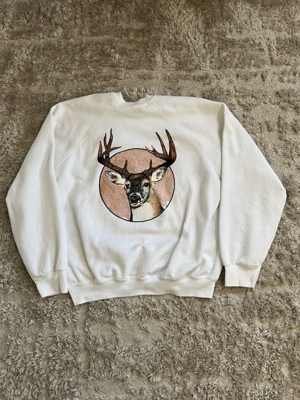 Vintage 90s Deer Pullover Sweatshirt Tultex Size XL