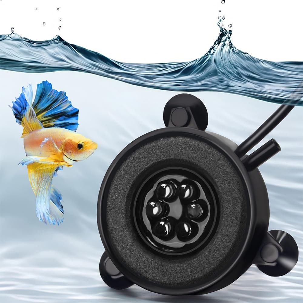 2Inch LED Air Bubble Stone for Fish Tanks  6 Color Changing Oxygen Lights