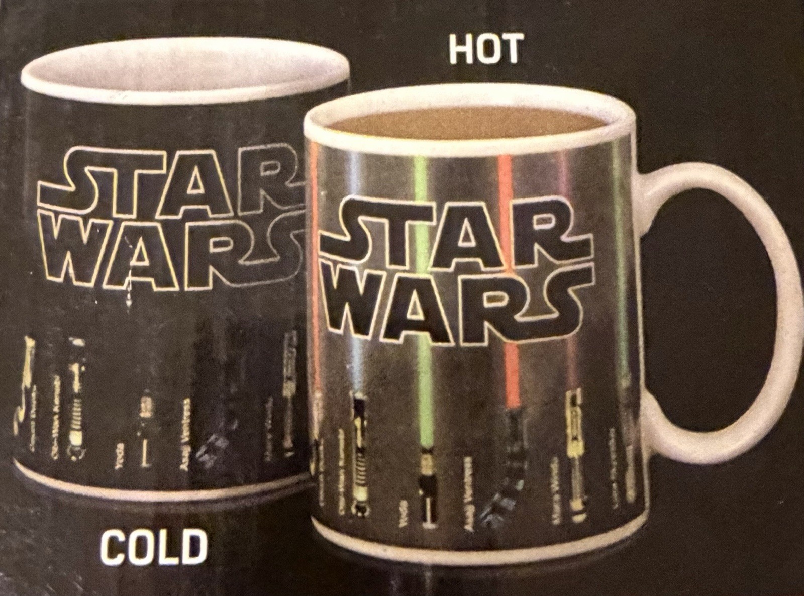 Vintage & New Star Wars Lightsaber Heat Changing Colors Mug 12oz