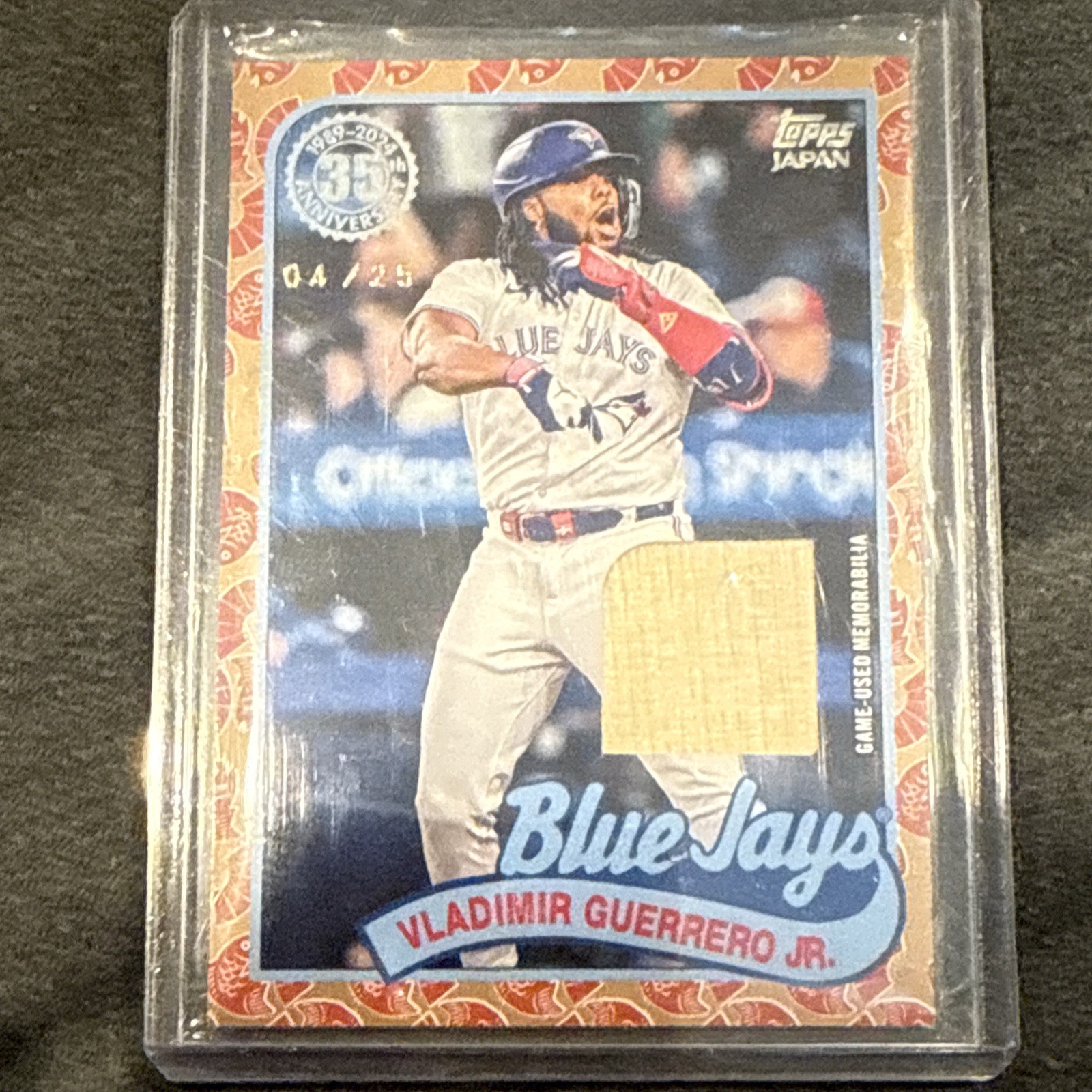🔥Vladimir Guerrero Jr. 2024 Topps MLB Japan Edition 1989 Gold Koi Relic #/25!🔥