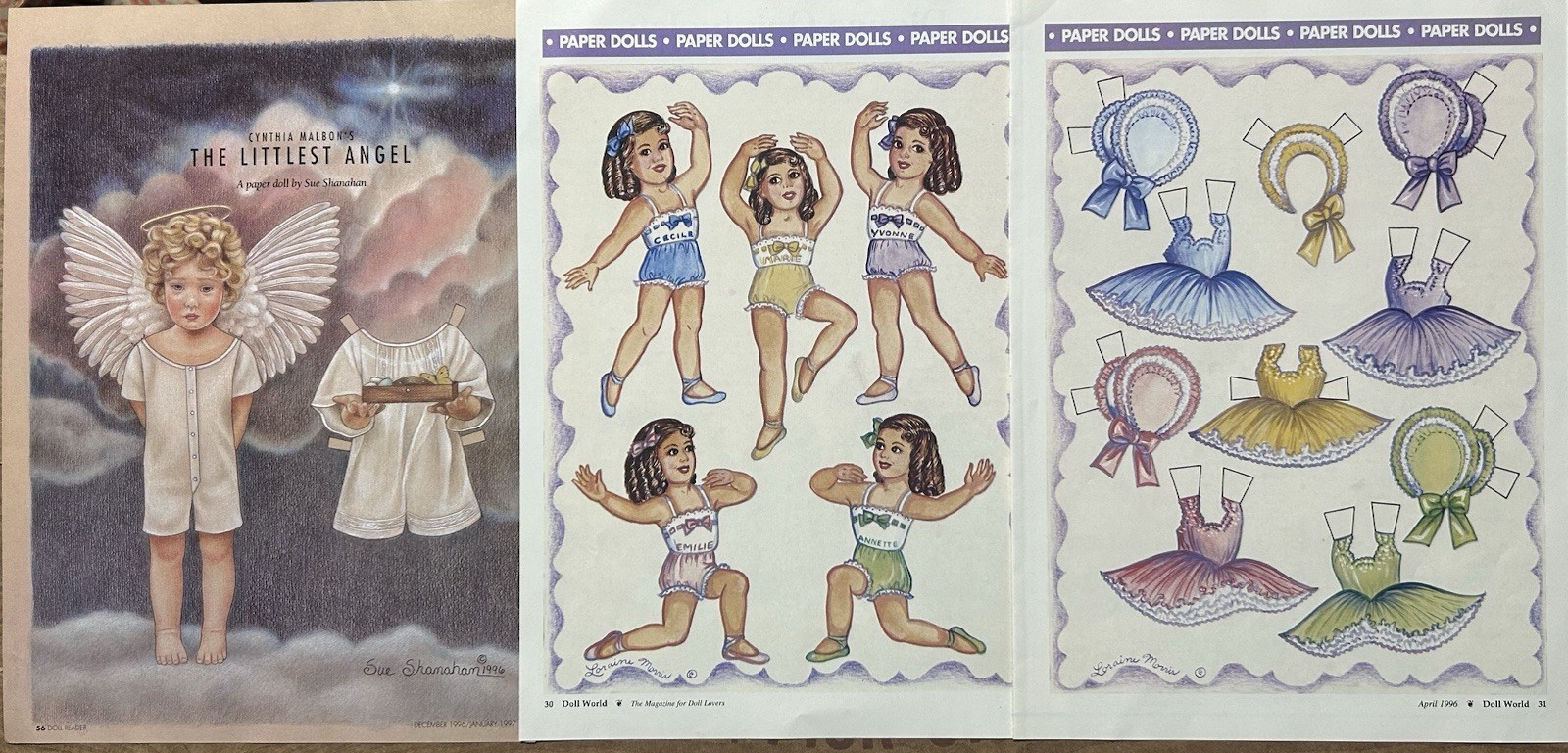18 Youth Paper Dolls, 1996, 1998, 2004, From Dolls, Doll World, Doll Reader