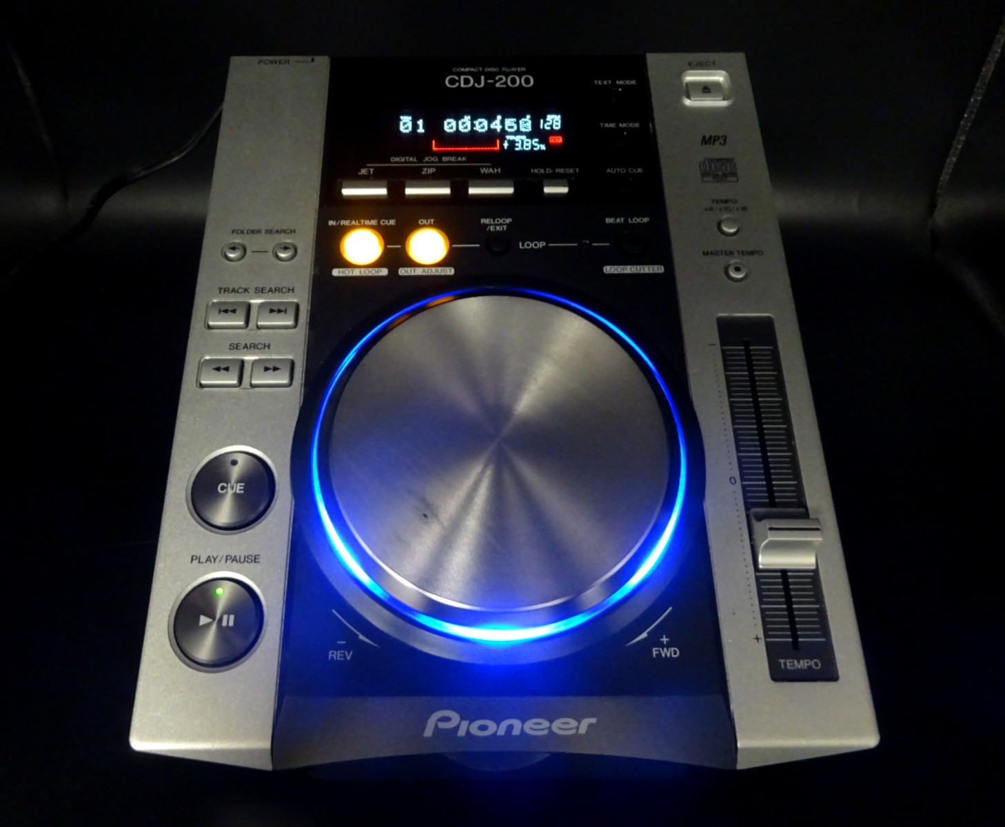 Pioneer CDJ 200 DJ CD Player Tested Working w/ Power Cable MP3 Compatible Japan
