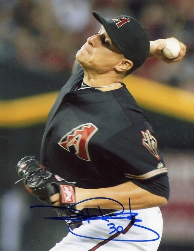 David Hernandez Diamondbacks Force Pitch Baseball Signed RP Reprint 8X10 Photo
