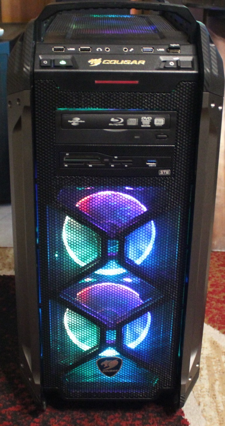 ASUS ROG Maximus X Hero - Cougar Panzer Max Win 11 Gaming  PC  13.5 TB Storage