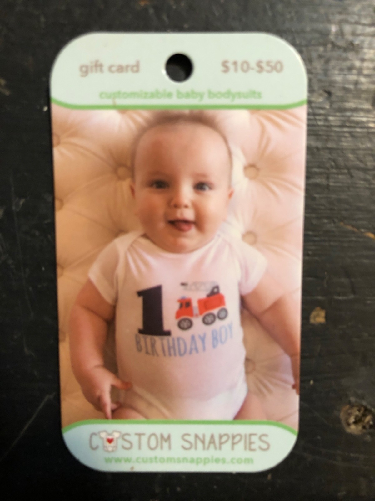 $50 Baby Custom Snappies customizable baby bodysuit plus hello fresh gift card 