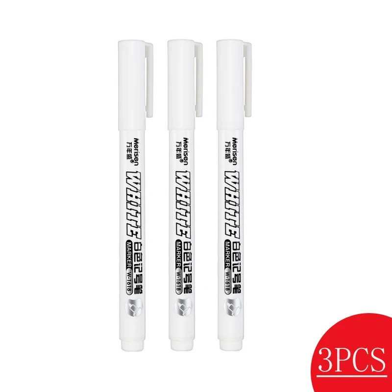 3 pcs White Waterproof Permanent Paint Marker Pens for Metal Wood Fabric**