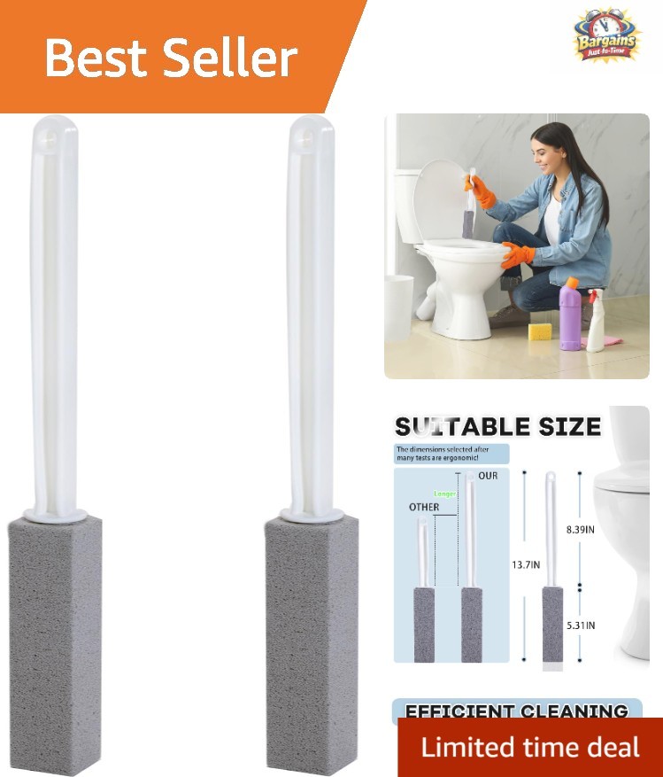 Natural Pumice Stone Cleaning Set - Easy Grip, Effective for Toilets and Baths