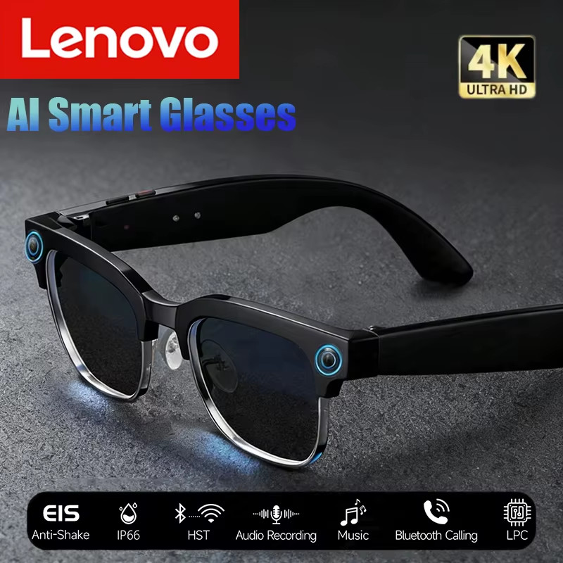 4K HD AI Smart Glasses 800W Pixel Multifunctional Camera Bluetooth Call Voice As