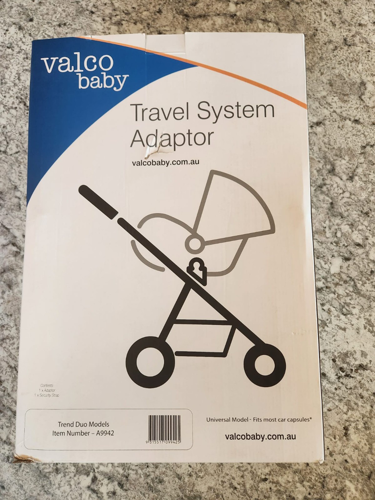 NEW! Valco Baby Travel System Adaptor; attaches baby carrier to stroller