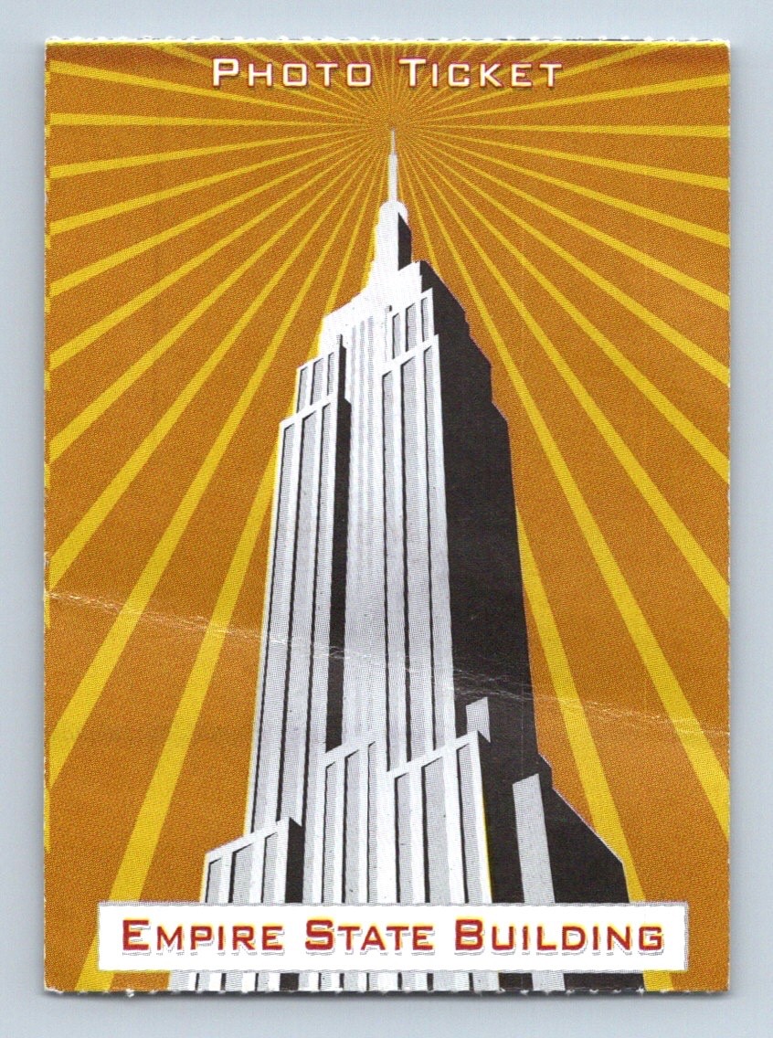 Vintage Empire State Building Photo Ticket NY New York City NYC