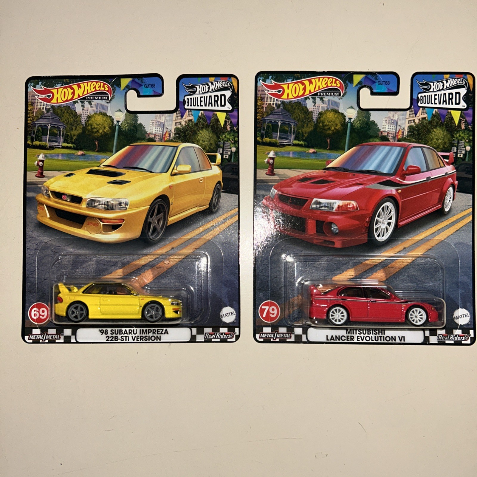 Hot Wheels Premium | Boulevard | '98 Subaru Impreza 22B & Mitsubishi EVO