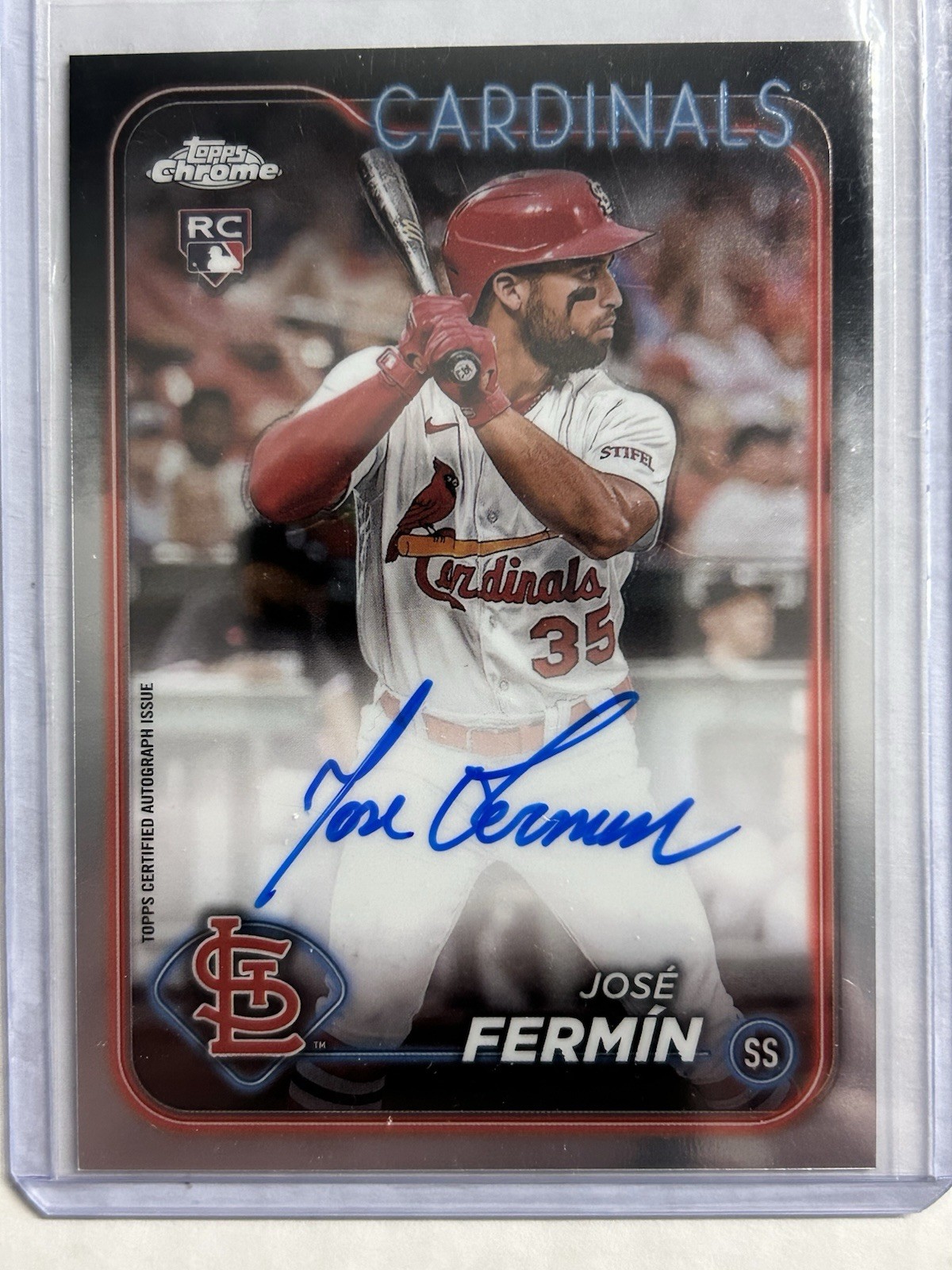 2024 Topps Chrome Jose Fermin Rookie Auto St. Louis Cardinals #RA-JFE RC