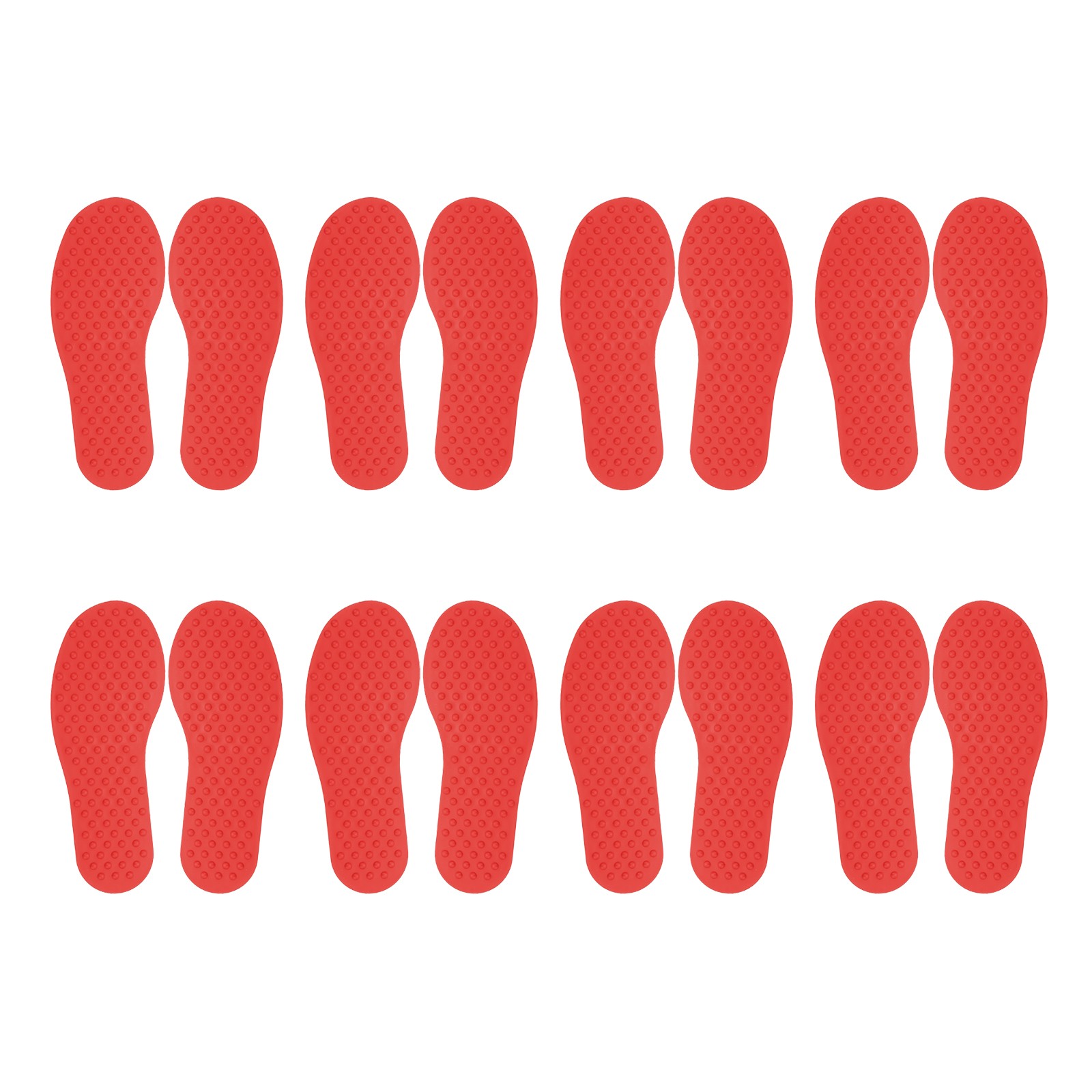 8 Pairs Feet Markers for Classroom Plastic Floor Foot Shaped Markers Red