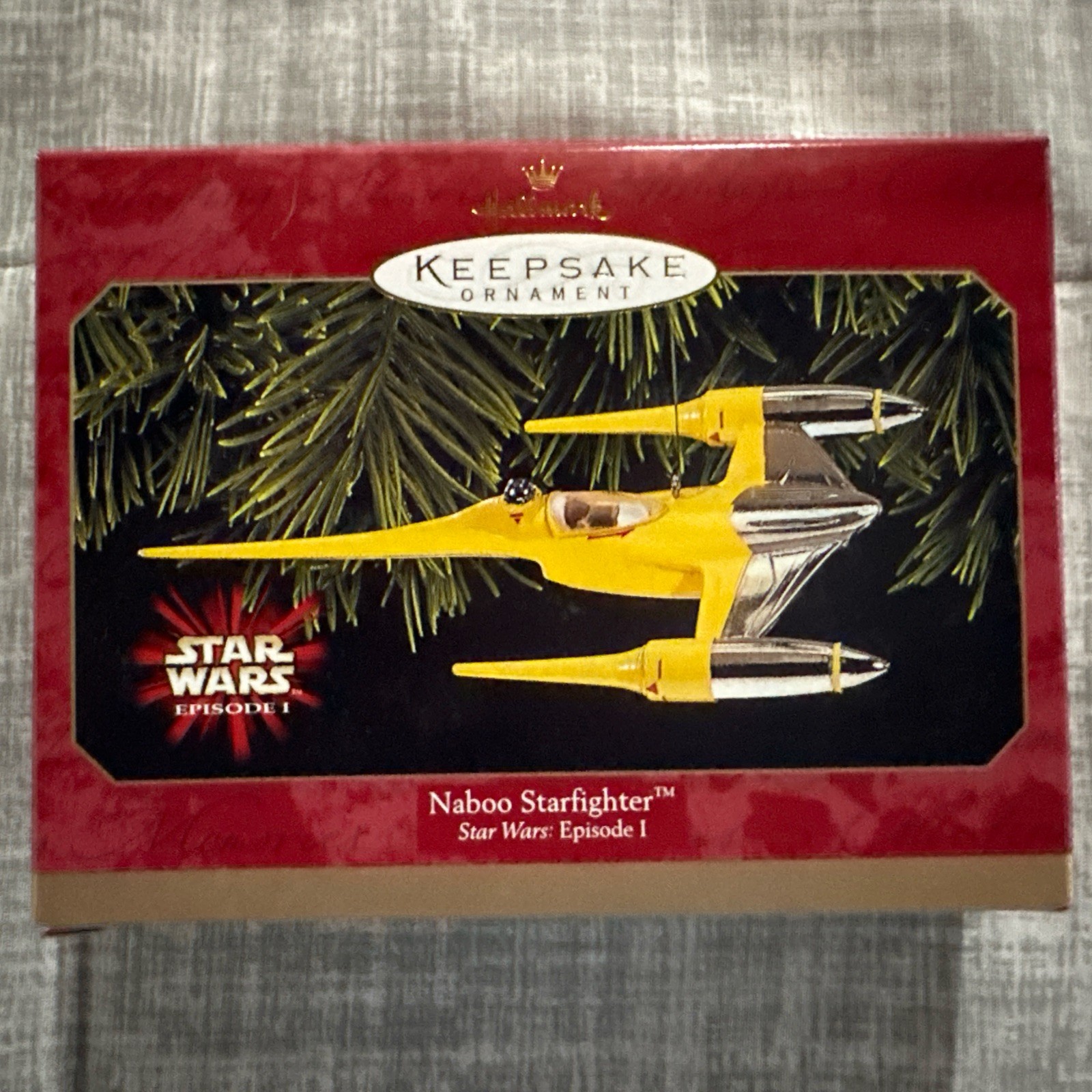 Hallmark Star Wars Episode 1 Ornament - Yellow Naboo Starfighter (QXI7613)