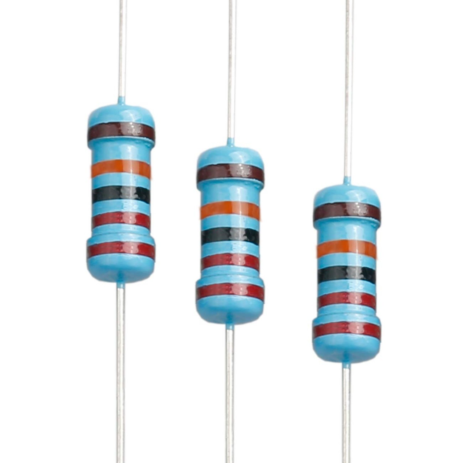 100pcs 220K ohm Resistor 1W, 1 Watt ±1% Tolerance Metal Film Fixed Resistor