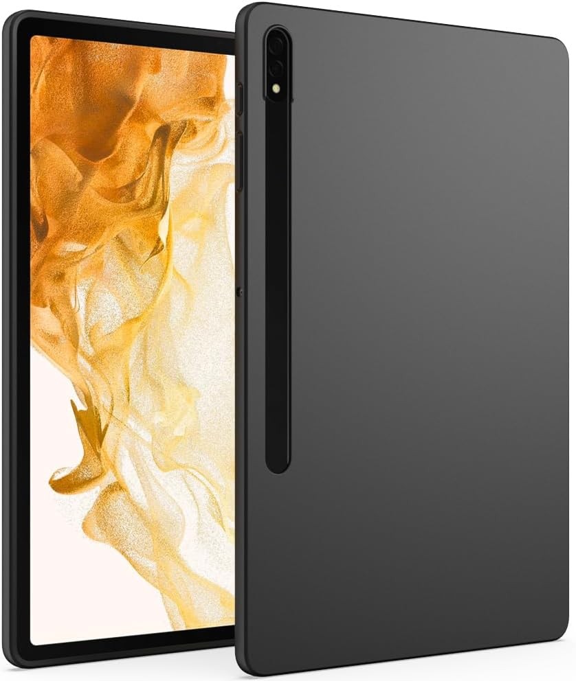 Galaxy Tab S8 Plus 12.4" Case Thin Soft Protective Cover Black