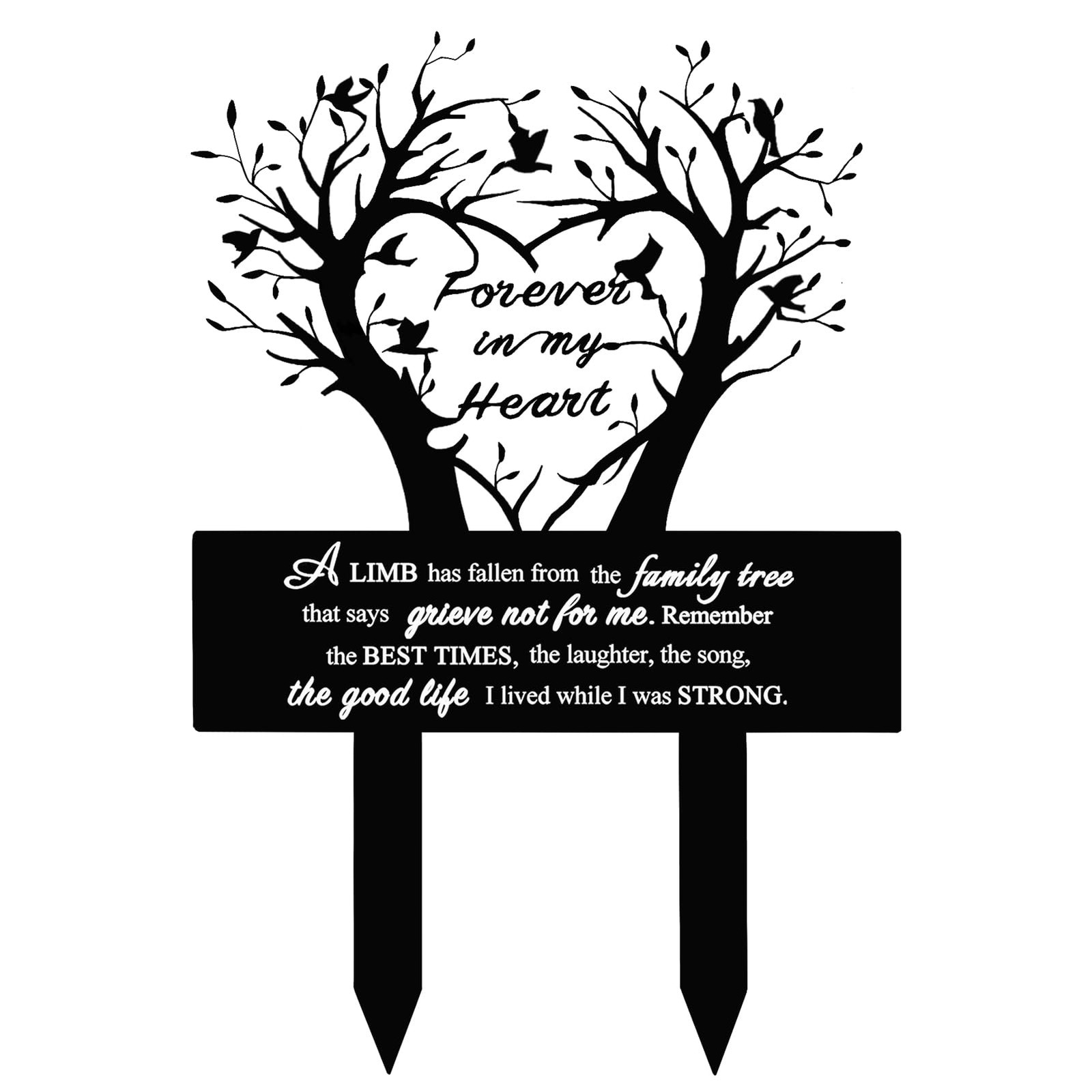 Garden Stake Graves Cemetery Decorations Metal Memorial Grave Markers Family ...