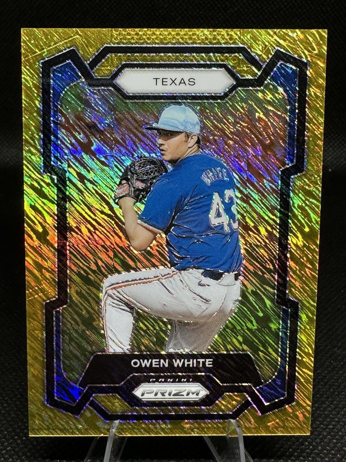 Owen White - 2024 Panini Prizm Baseball Gold Shimmer Prizm 7/7 FOTL Rangers