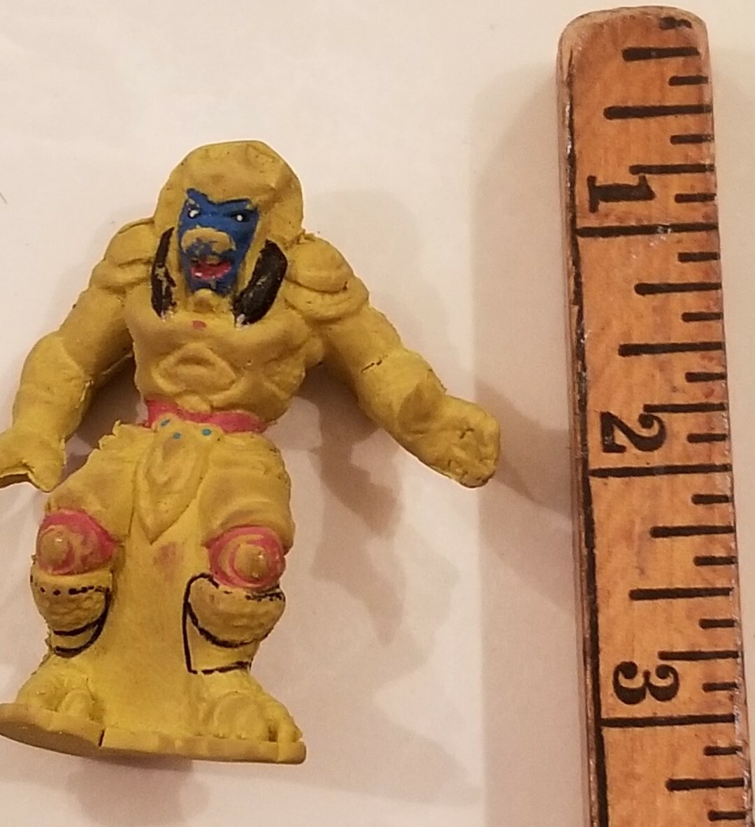 Vintage 1960s Scary Rubber Jiggler 2.5" Hand Painted Hong Kong 15" Alien Monster