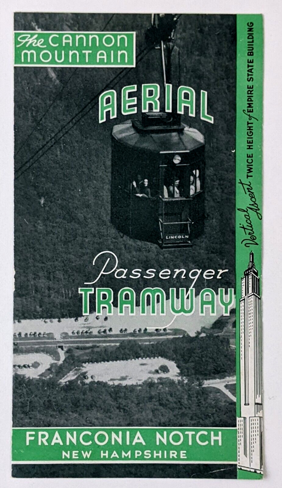 1950s Franconia Notch New Hampshire Cannon Mtn Aerial Tramway Vintage Pamphlet