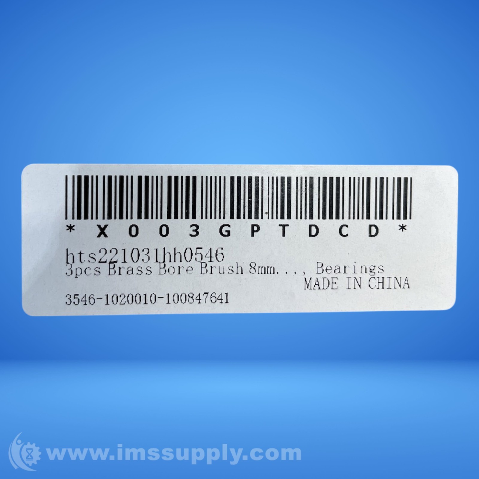 HTS221031HH0546 Box of 3 Brass Bore Brushes FNOB