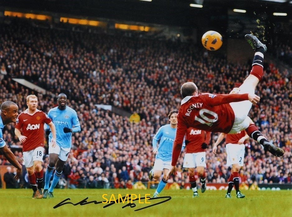 WAYNE ROONEY SIGNED AUTOGRAPHED 8X10 REPRINT PHOTO MAN CAVE MANCHESTER SOCCER