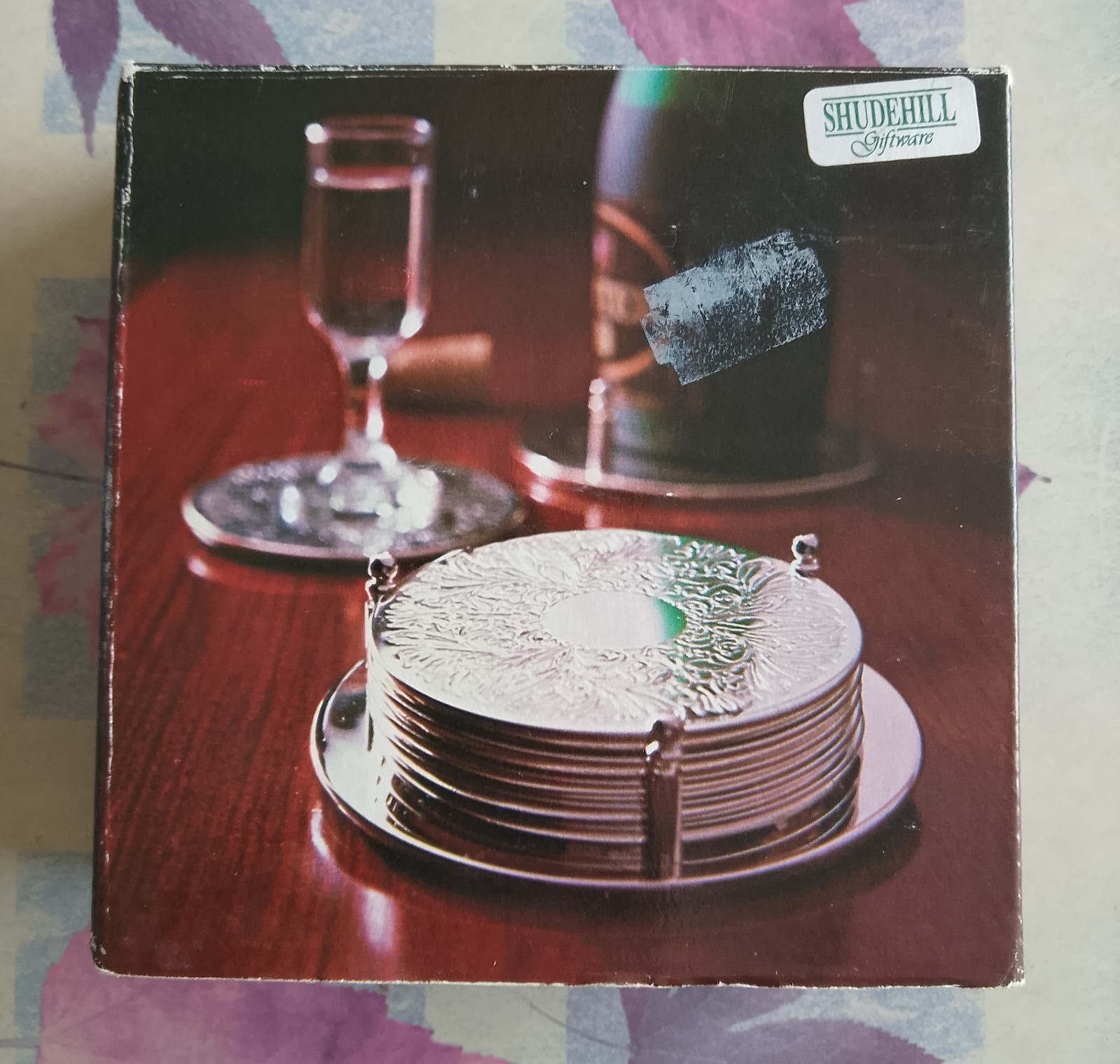 Shudehill Giftware 7 Pieces Coaster Set Silver Plated Uncleaned