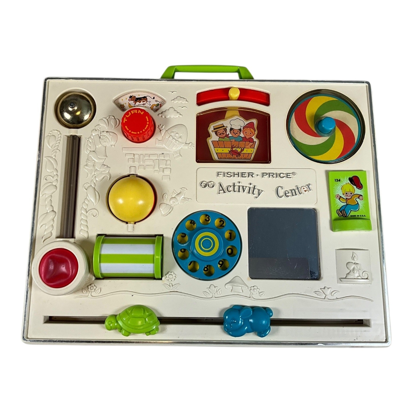 1970 Fisher-Price Activity Center Vintage Baby Toy Spinner Classic Nursery Decor